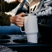 YETI Rambler Straw Mug, Stainless Steel, Vacuum Insulated, Firefly Yellow, 42 oz, 70000004055