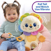 Playskool Sensory Pal Lion Plush Interactive Stuffed Animal with Motion, Silicone Teething Accents, Built-in Rattle, 14 Inch