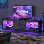 Bestier USWM01-L101118HUS-BLKM Entertainment Center Stand for TVs up to 75