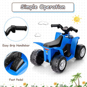 Olakids Kids Ride On ATV 6V Electric Ride On Vehicle for Toddlers with LED Lights, Horn, Music, Garnet