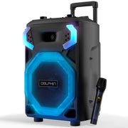 General Sound Co Portable Bluetooth Speaker, 12-Inch Woofer, 40W RMS, X-BASS, TWS, UHF Microphone, Dynamic LED Lights, Rechargeable Battery