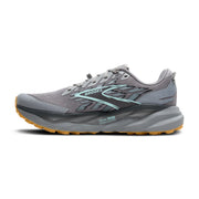 Brooks Cascadia 19 Men's Trail Running Shoes, Stable Adaptive Ride, Alloy/Ebony/Orange, Size 10.5, 110457
