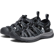 KEEN Whisper Women's Athletic Sandals, Water-Resistant, Black/Steel Grey, Size 7.5, 1028815