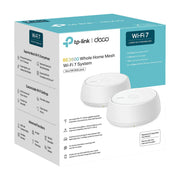 TP-Link Deco WB7200 Next-Generation AI-Driven Dual Band Wi-Fi 7 Home Mesh Router System, 2-Pack