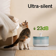 Petlibro Capsule Cat Water Fountain, 67oz Stainless Steel Tray, Ultra Quiet, Two Flow Modes, BPA-Free, Includes Replacement Filters and Cleaning Brush