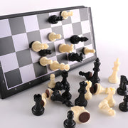 MUUDXI Magnetic Folding Chess Set, Portable 12 Inch Board with Magnetic Pieces and Storage Boxes