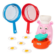 Battat Fry n Fly Flying Disc Launcher Toy, Multicolor, Outdoor Catching Game for Kids Ages 4 and Up, BT1876