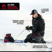 Striker Renegade Men's Durable Windproof Breathable Water-Repellent Outdoor Pullover with Adjustable Hood, Black, Medium, 3214103
