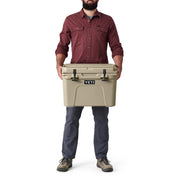 YETI Tundra 35 Hard Cooler, PermaFrost Insulation, Rotomolded Construction, Black Forest Green, 20 lb, 20x16.1x15.25 in, 10035450004