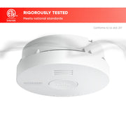 Universal Security Instruments 2 IN 1 Smoke and Fire Alarm with 10-Year Sealed Battery, Photoelectric Sensor, White, Round