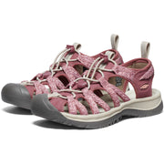 KEEN Whisper Women's Athletic Sandals, Closed Toe, Bungee Lace-Lock, Rose Brown/Peach Parfait, Size 8, 1028816