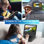 PJGCWB Portable DVD Player, 7.5-Inch Swivel LCD Screen, Rechargeable Battery, Supports CD/DVD/USB/SD, Black, PD-702