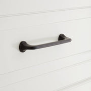 SIGNATURE HARDWARE 465146 3-3/4 AMARILLA SOLID BRONZE CABINET PULL DARK BRONZE