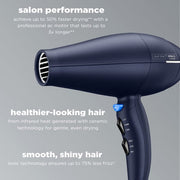NFINITIPRO BY CONAIR 600R 1875-Watt Texture Styling Hair Dryer with Innovative Diffuser, Enhances Curls and Waves, Reduces Frizz, Dries Gently