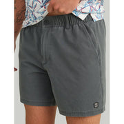 HUK Shoreside Fishing Shorts, Stretch Fabric, Volcanic Ash, 6-Inch Inseam, Elastic Waistband, Drainage Pockets, UPF 30+, H2000281