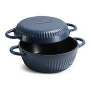 Tramontina 4 QT Enameled Cast Iron Dutch Oven for Bread Baking - Multipurpose Bread Oven, Blue