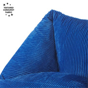 Mainstays Ribbed Plush Compressed Foam Bean Bag Chair, Black, Contemporary Cube Accent Seating