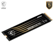 MSI SPATIUM M480 Pro 1TB PCIe 4.0 NVMe M.2 2280 SSD, 7400 MB/s Read, 6000 MB/s Write, 3D NAND, AES256 Encryption, Black