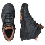 Salomon L41295600 X Ultra 4 Mid GORE-TEX Hiking Boots for Ladies - Ebony/Mocha Mousse/Almond Cream - 8.5M