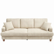Neche SC002 83'' 3 Seater Upholstered Corduroy Sofa, Beige