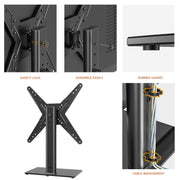 Hemudu HT02B-002 Universal Swivel TV Stand, Table Top Base for 21 to 55 Inch TVs