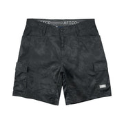 Aftco Deckhand Camo Men's Fishing Shorts, Black Storm Camo, 40 in Waist, Durable Water-Repellent, Multiple Pockets, UPF 50, 81538366