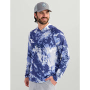 Huk H1200611-403 Pursuit Mossy Oak Hoodie - Mossy Oak Elements Stormwater Skipper Blue - M