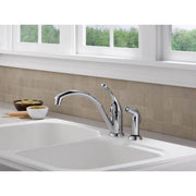Collins Single-Handle Standard Kitchen Faucet with Side Sprayer in Chrome