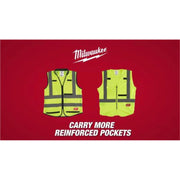 Milwaukee 48-73-5083 Class 2 High Visibility Yellow Performance Safety Vest - 2XL/3XL (CSA)