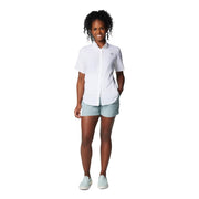 Columbia PFG Tamiami II Women's Short Sleeve Button Down Shirt, Omni-Shade UPF 40, Omni-Wick, White, Medium, 127571