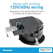 Panasonic Fv-01Vcn1 Whisperair Repair Ceiling Mounted 9 Cfm Quiet Spot Air Purifier