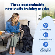 PetSafe Collarless Trainer Handheld Ultrasonic Bark Control Device with Rechargeable Battery, Flashlight, Blue Yellow, PDT00-18185