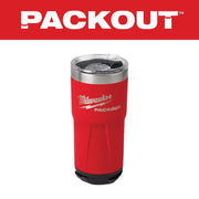 Milwaukee 48-82-8392R PACKOUT Tumbler, 20 oz, Red Metal, Twist and Lock Connectivity, Dishwasher Safe