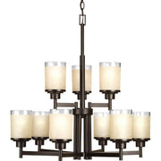 Progress Lighting P4626-20 9-100W Medium Base Chandelier, Antique Bronze