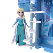 Mattel Disney Frozen Elsa Ice Palace Storytime Stacking Castle Playset with Posable Elsa Doll, Olaf and Snowgie Figures, Fold-Out Slide, Balcony, Hidden Room, Multicolor, JDP63