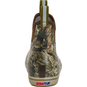 Xtratuf Men's 6in Ankle Deck Boat Fishing Boots, Waterproof, Slip Resistant, Lightweight Rubber, Mossy Oak Country DNA, XMAB-MDNA