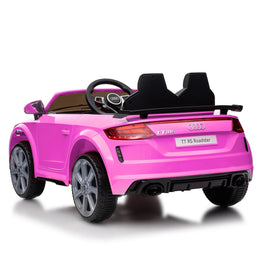 Outfunny Kids Ride On Car, Licensed Audi TT 12V Electric Car Toy with Remote, LED Light, Pink