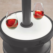 Gas Patio Heater with Adjustable LED Table, 50,000 BTU, Gray