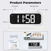 Picturesky Smart Clock Camera Wireless Security Camera 2K HD, Dual-Band 5G & 2.4G WiFi, AI Human Detection, Full-Color Night Vision, Two-Way Audio, White