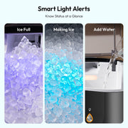 EUHOMY Countertop Nugget Ice Maker, 40 lb/24H, Self-Cleaning, Smart App Control, Black