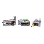Jakks Pacific Deluxe Bowser Castle Action Figure Playset, 12 in Three-Story with 1.5 in Bowser Figure, Piano, Bonsai Tree, Heat-Activated Paintings, 432254