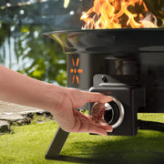 Philergo 19 inch Portable Fire Pits with Grill for Outside