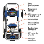 Westinghouse WPX3200e 3200-PSI 1.76-GPM Electric Pressure Washer with 5 Nozzles & Soap Tank