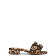 DV Dolce Vita Neeva Women's Leopard Slide Block Heel Sandal, 8MUS