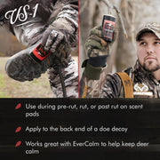 Conquest Scents VS-1 Deer Scent Stick, Doe Estrus Scent, Weather-Resistant Wax Formula, 2.5 oz, 001202