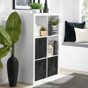Better Homes & Gardens BHD036118664020 6-Cube Storage Organizer, White Texture
