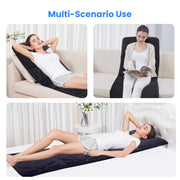 Snailax Full Body Massage Mat with Heat, Electric Vibration Massage Pad, Foldable Design, Black, SL619