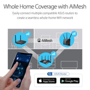 ASUS 90IG06C0-BA110V Wi-Fi Dual Band Gigabit Wireless Router Included Lifetime Internet Security, Parental Control
