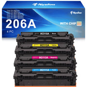 NYSFOU 206A Toner Cartridges Compatible for HP 206A 206X W2110A for Laserjet Pro MFP Printer (4-Pack)
