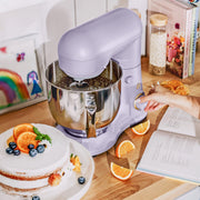Beautiful 19314 5.3 Qt Stand Mixer, Lavender with Flat Beater, Dough Hook, Balloon Whisk